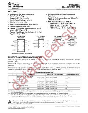 SN74LVC2G04DBVRE4 datasheet  